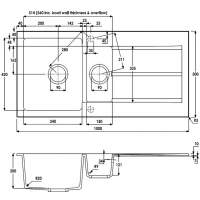 Abode Oriel 1 Bowl & Drainer Granite Inset Kitchen Sink - White