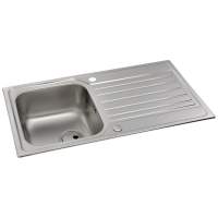 Abode Connekt 1.5 Bowl & Drainer Inset Kitchen Sink - Stainless Steel