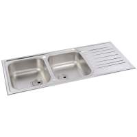 Prima+ 1.5 Bowl Undermount Reversible Kitchen Sink - Polished Steel