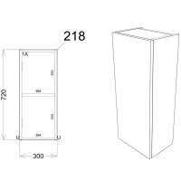 Abacot 300mm Wall Unit - White Gloss