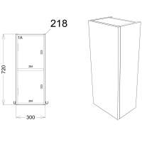 Abacot 300mm Slim Base Unit - White Gloss