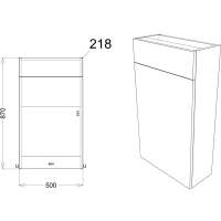 Abacot 500mm Slim Toilet Unit - White Gloss