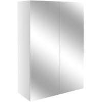 Abacot 500mm Mirrored Unit - White Gloss