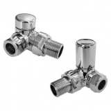 Abacus Ultima Corner Radiator Valve Set - Chrome