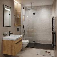 Black Marble M1 PVC Wetpanel Shower Board  2400 x 1000mm