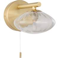 Burlington LED Bathroom Round Wall Light with Chrome Base & Clear Glass Vase Shade - ELBL14