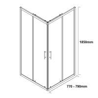 Prime 760mm Corner Entry Door Shower Enclosure