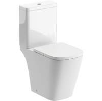 Ankam Rimless Close Coupled Part Shrouded Comfort Height WC & Soft Close Seat