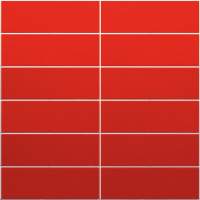 Apple Red Linear Metro Reflect Tile Wall Panels