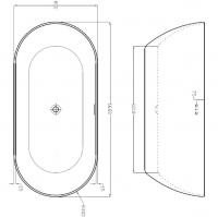 Holborn Bow Double Ended Freestanding Bath, White, Frontline Bathrooms