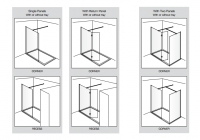 Aquadart 1000mm Wetroom 8 Shower Screen