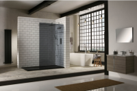 Prestige2 700mm Smoked Wetroom Shower Screen 10mm Glass, Frontline Bathrooms