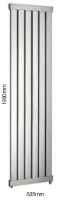 1960 x 535mm Sussex Arun Feature Stainless Steel Towel Rail - JIS Europe