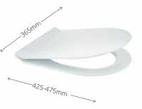 Aros Slimline Soft Close Toilet Seat - Quick Release - Highlife