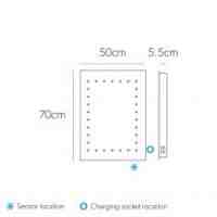 HIB Ambience 140 LED Bathroom Mirror - 600 x 1400 