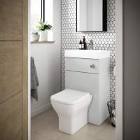 Athena Vault 2 in 1 WC & Hacienda Black Vanity Unit  500mm