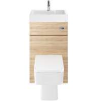 Athena Vault 2 in 1 WC & Natural Oak Vanity Unit 500mm 