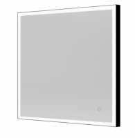 Tate Light Square Mirror 70 Black - 70x70cm