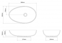 Clearwater Sontuoso Natural Stone Countertop Basin - 550 x 350 - B5E