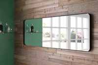 Docklands 1200 x 700 Matt Black Rectangular Mirror- Origins Living