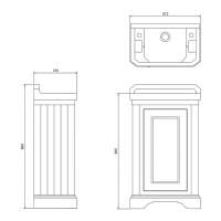 Burlington 51cm Cloakroom Vanity Unit - Matt White