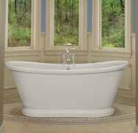 Boat Double-Skinned Freestanding Bath - 1580 x 750 - White or Bespoke Colour - BC Designs