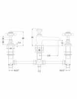 Burlington Kensington Traditional Bath Shower Mixer Tap KE15