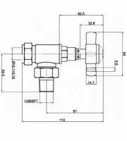 Abacus Ultima Quattro Angled Radiator Valve Chrome