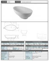 Washington White 1560 x 810 Freestanding Bath - RAK Ceramics