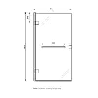 Cleargreen Hinged Bath Screen with Fixed Panel 1450 x 850mm