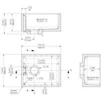 NUIE Butler Fireclay Sink with Central Waste, Overflow and Tap Ledge 795 x 500 x 220mm