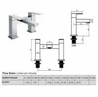 Sagittarius Blade Wall Mounted Basin Mixer Tap