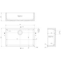 Abode Sandon 1 Bowl Ceramic Undermount / Inset Kitchen Sink - White