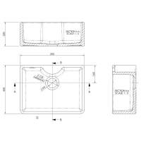 NUIE Butler Fireclay Sink 795 x 500 x 220mm