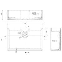 NUIE Butler Fireclay Sink 795 x 500 x 220mm