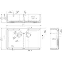 NUIE Butler Fireclay Sink with Stepped Weir 795 x 500 x 220mm