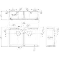 NUIE Butler Fireclay Sink with Full Weir 795 x 500 x 220mm