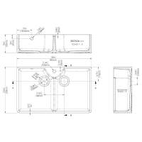 NUIE Butler Fireclay Sink with Stepped Weir and Overflow 895 x 550 x 220mm