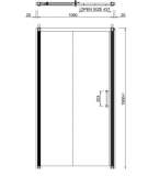 Scudo S8 Sliding Shower Door Enclosure - 1600mm