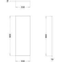 Laplane 600mm 2 Door Floor Standing Basin Vanity Unit - Matt Grey