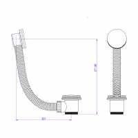 ASP Easy Clean Bath Waste - 10922L - Sprung/Clicker - Alliance