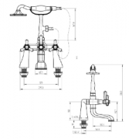 Burlington Anglesey Wall Mounted Bath Shower Mixer Tap - AN17