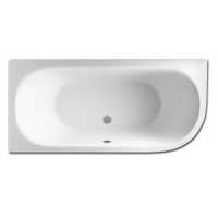 Beaufort Biscay 1600 x 725mm Double Ended J Shaped Bath - Right Hand