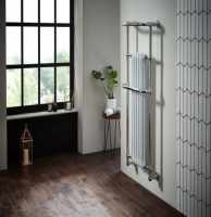 Eastbrook Isbourne Black & Chrome Traditional Towel Rail - 41.1023