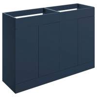 Shetland 1180mm Floor Standing 4 Door Basin Unit (No Top) - Matt Deep Blue