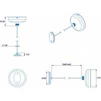 Inda Storm Toilet Brush & Holder A07140 