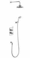 Burlington Trent Concealed Traditional 2 Controlled Shower - Fixed Head & Handset - TF2S