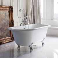 Burlington Balthazar Chrome 1675 x 761mm Freestanding Bath