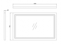 Burlington 120cm x 75cm Matt White Framed Mirror