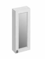 Burlington 30cm Matt White Single Door Mirror Cabinet